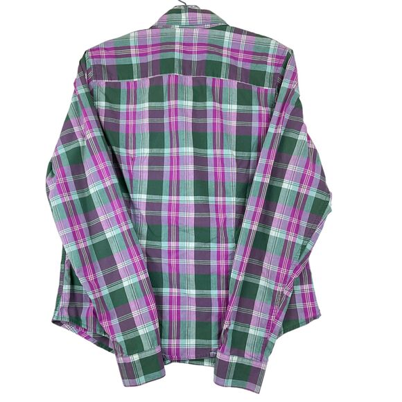 Rockies Jeans Wear Shirt Lg Plaid Long Sleeve Button Western Rodeo Vintage - Picture 2 of 8